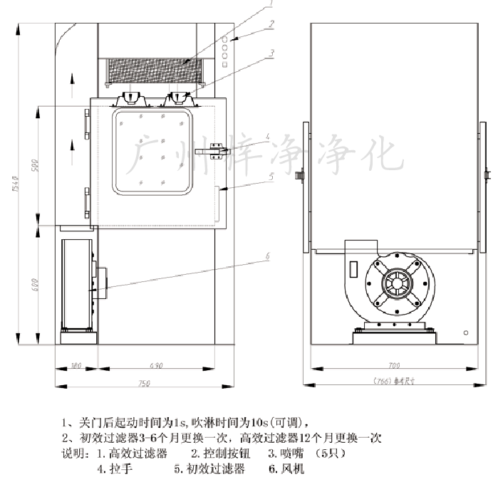 風淋傳遞窗方案設(shè)計圖